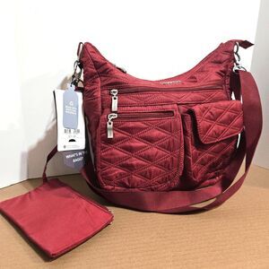 NEW Baggallini Everywhere Bagg With RFID Protected Wristlet Apple Red Crossbody